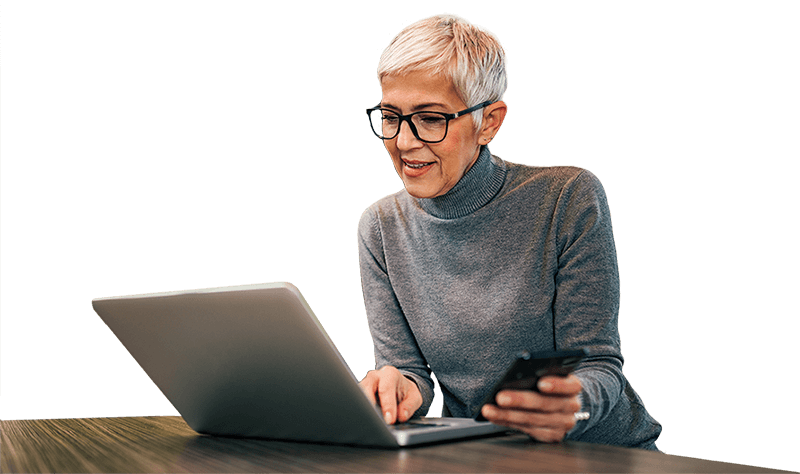 Woman on Laptop Computer