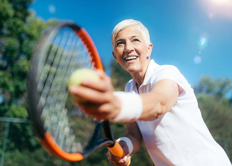 Woman Playing Tennis